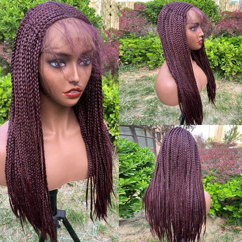 13x6 Braided Wigs Synthetic Lace Front Wig Blac - globaltradeleader