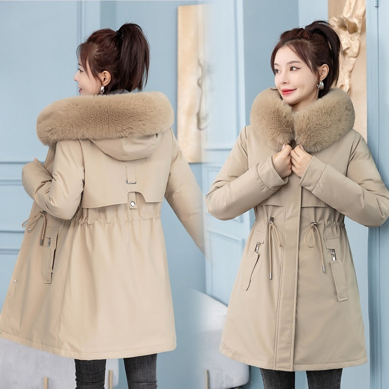 Women's Mid-length Slim Fashion Cotton-padded Jacket - globaltradeleader