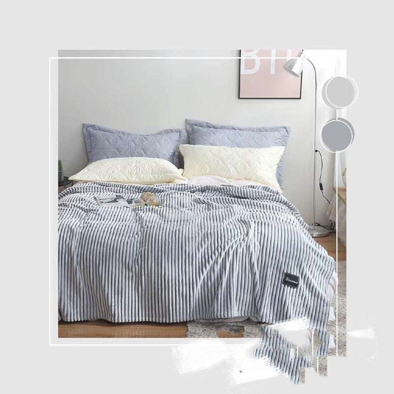 European And American Coral Fleece Thick Nap Blanket