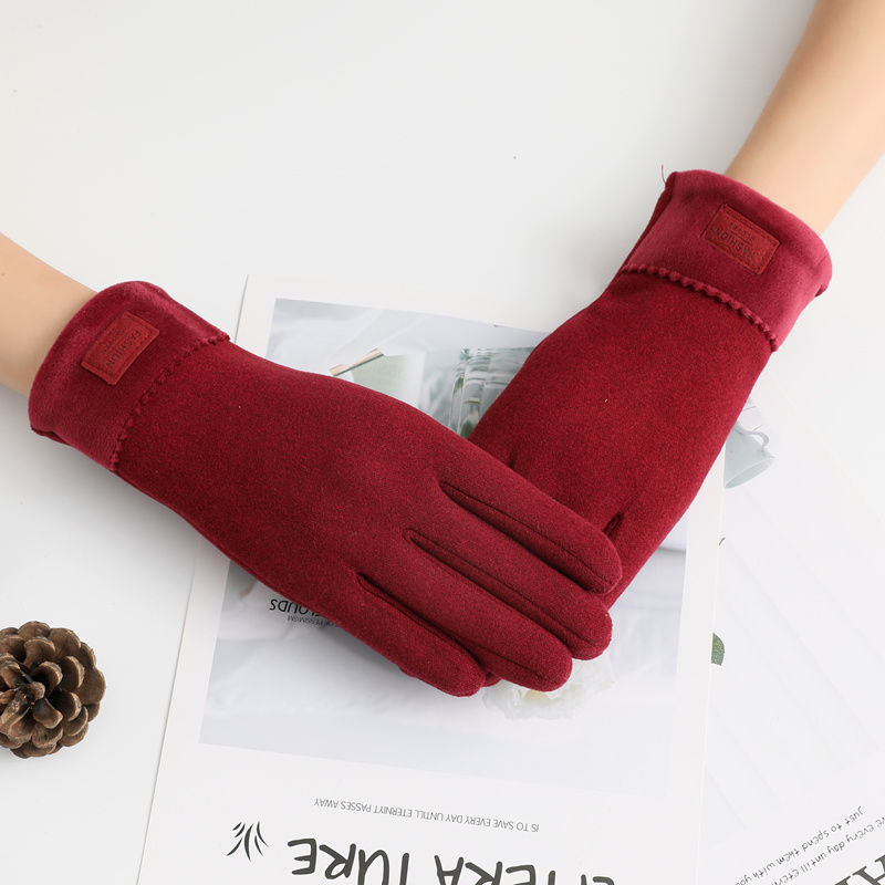 Women's Winter New Plush Thickened Touch Screen Warm Gloves - globaltradeleader