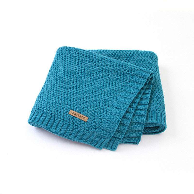 Boys And Girls Solid Color Knitted Blanket
