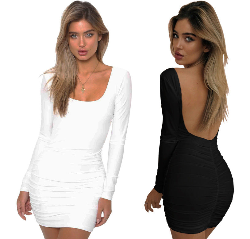 ong sleeve sexy nightclub bag hip dress - globaltradeleader