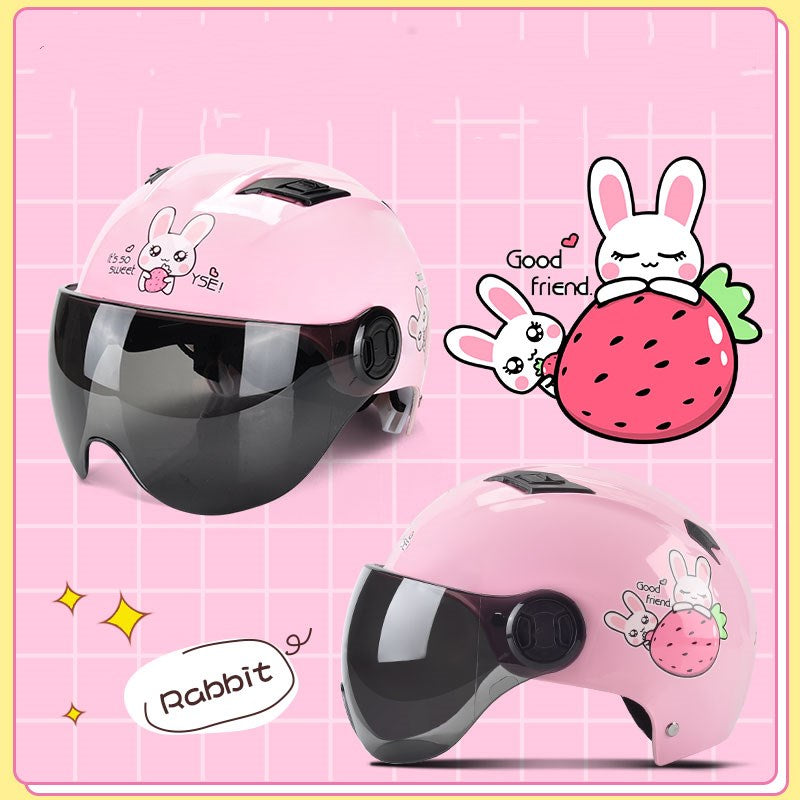 Winter Warm Battery Car Helmet Cute Korean Helmet