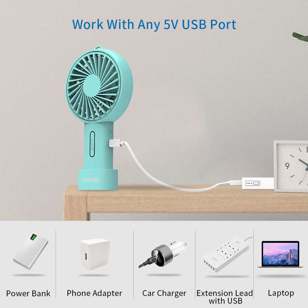 Portable handheld fan