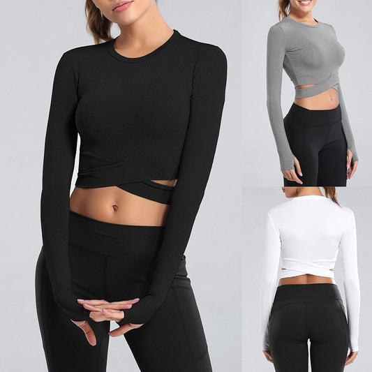 Sports fitness cropped yoga clothes T-shirt - globaltradeleader