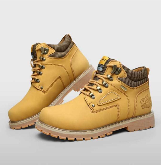 Autumn and Winter Martin Boots Men Lace Up Leather Tooling Shoes - globaltradeleader