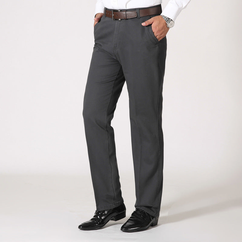 Men's cotton casual straight-leg cargo trousers - globaltradeleader