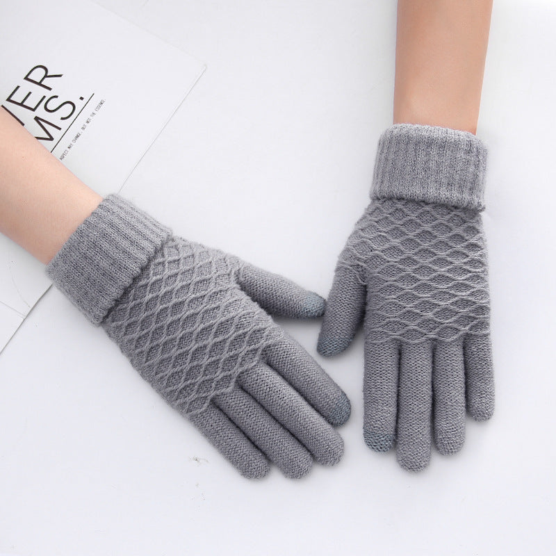 Female winter gloves touch screen five fingers - globaltradeleader