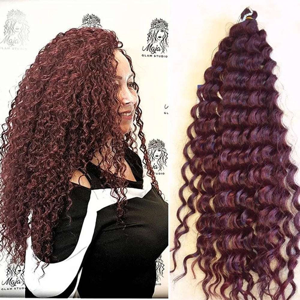 New Chemical Fiber Wig 20Inch Deep Wave
