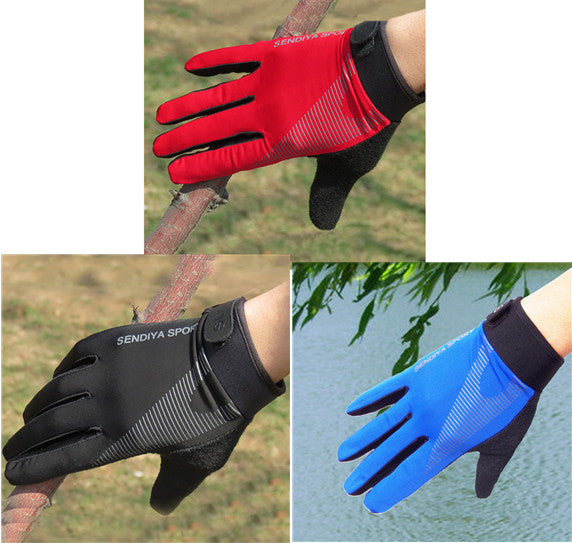 Men's And Women's Ice Silk High Elasticity Cycling Sports Touch Screen Gloves