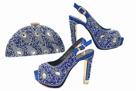 Burgundy Stiletto High Heels Fish Mouth Shoes With Rhinestones - globaltradeleader