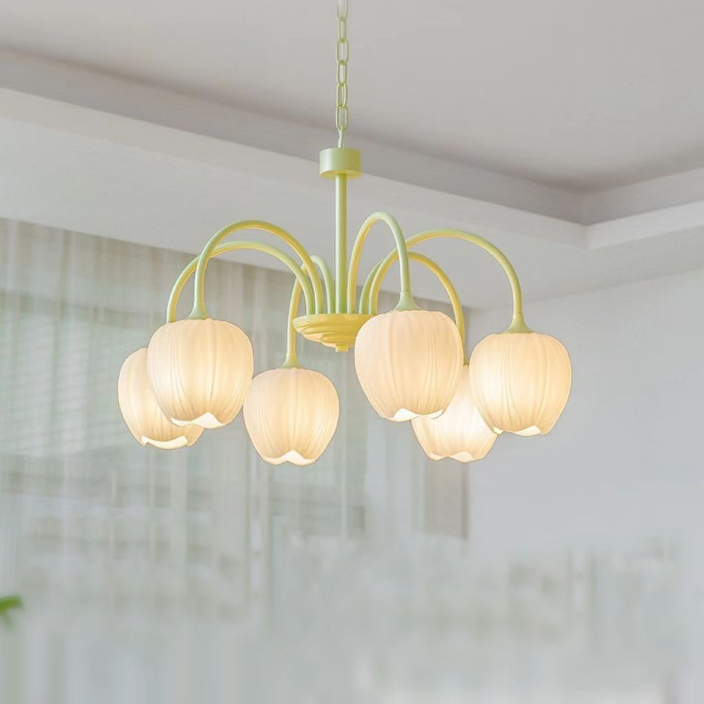 Modern Minimalist Cream Style Lamp In The Living Room Tulip Chandelier - globaltradeleader