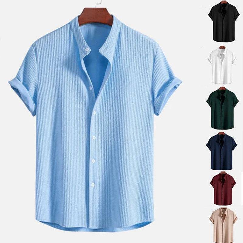 Short Sleeve Loose Shirt Top Summer Mens Clothing - globaltradeleader