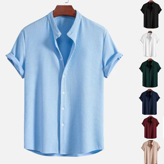 Short Sleeve Loose Shirt Top Summer Mens Clothing - globaltradeleader