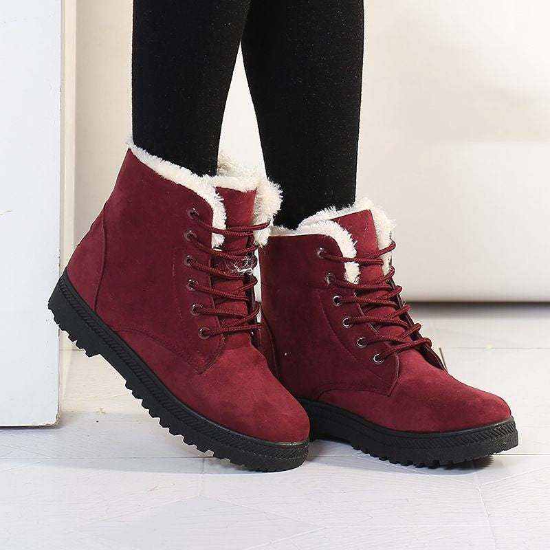Winter Snow Boots With Warm Plush Ankle Boots For Women Shoes - globaltradeleader