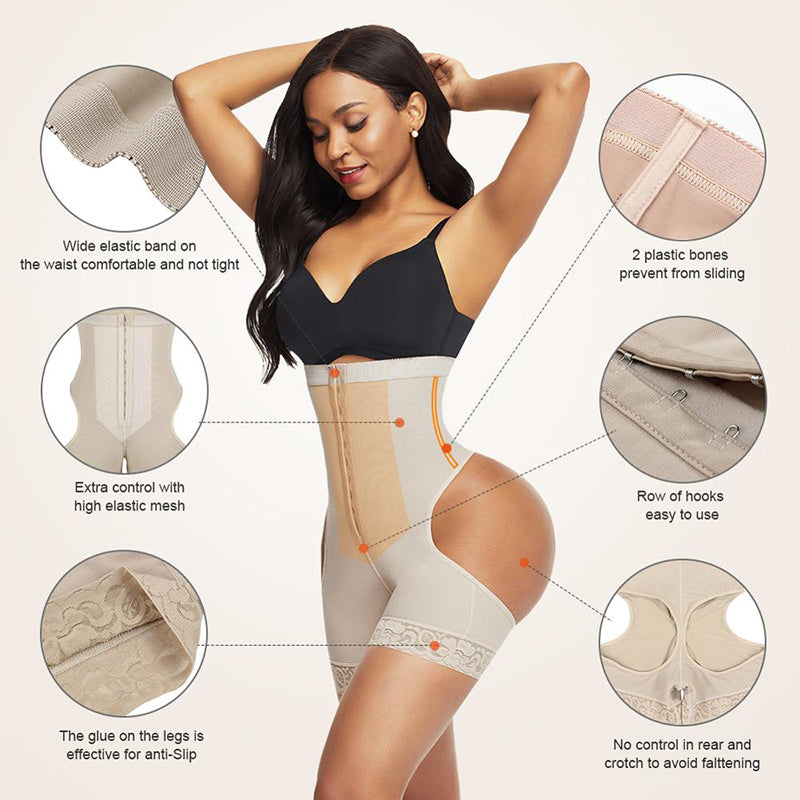 Women Shapewear High Waist Butt Lifter Tummy Control Underwear Workout Waist Trainer Corset - globaltradeleader