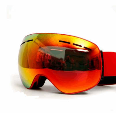 Double layer anti fog men's large spherical ski goggles for goggles