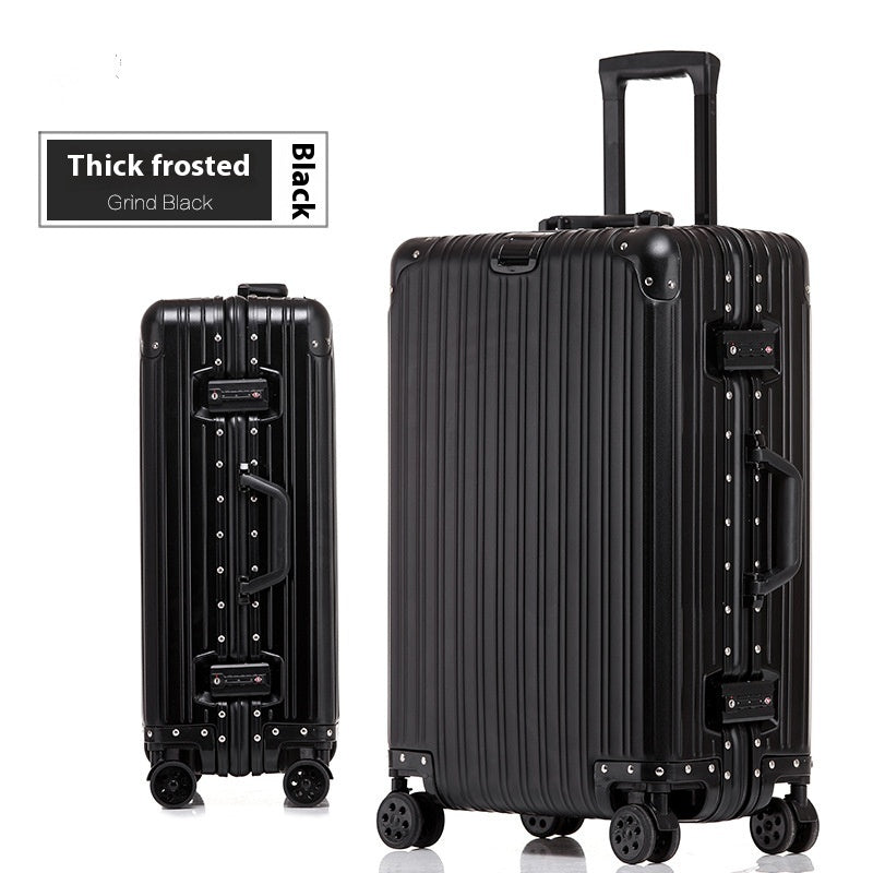 Aluminum Magnesium Luggage Password Trolley Case - globaltradeleader