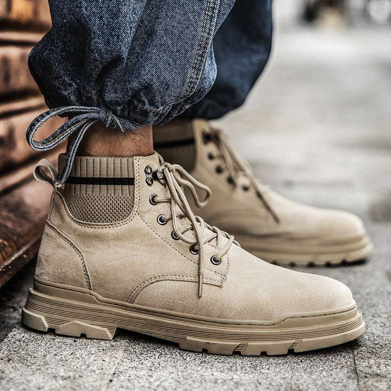 Fashion Street Mid-top Trend Men's Shoes - globaltradeleader