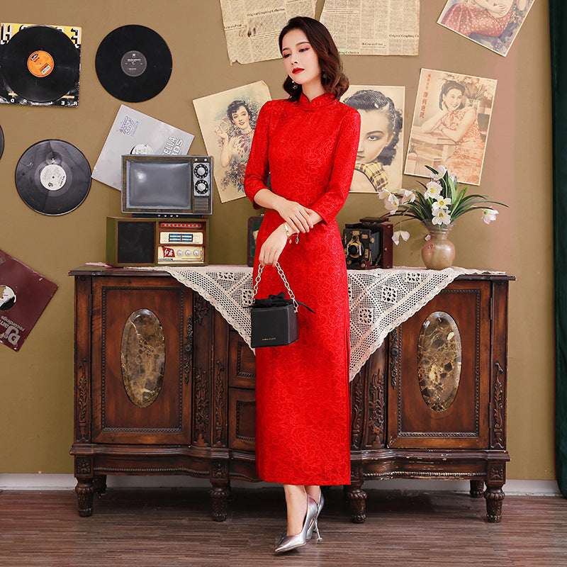 Everyday long cheongsam dress