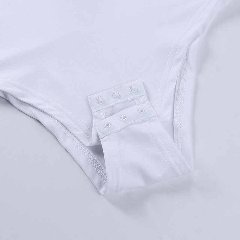 Women's Fashionable Temperament Polo Collar Half Button Slim-fit Long-sleeved Jumpsuit - globaltradeleader