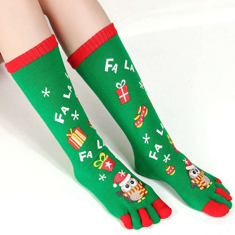 Christmas Five Finger Socks