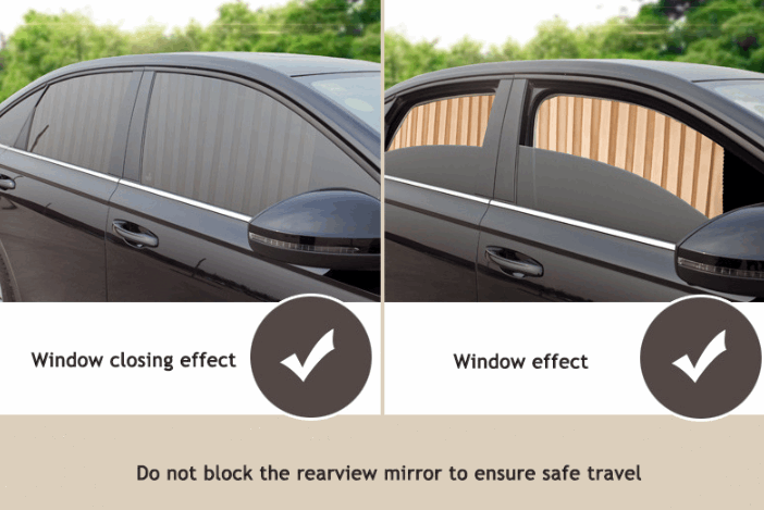 Magnetic Car Curtains Window Shade for Side Windows Baby Sun Shade Protection Adjustable Foldable Car Accessories