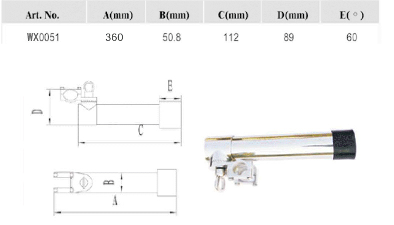 One-way Rotating Rod Holder Stainless Steel Bracket Accessories