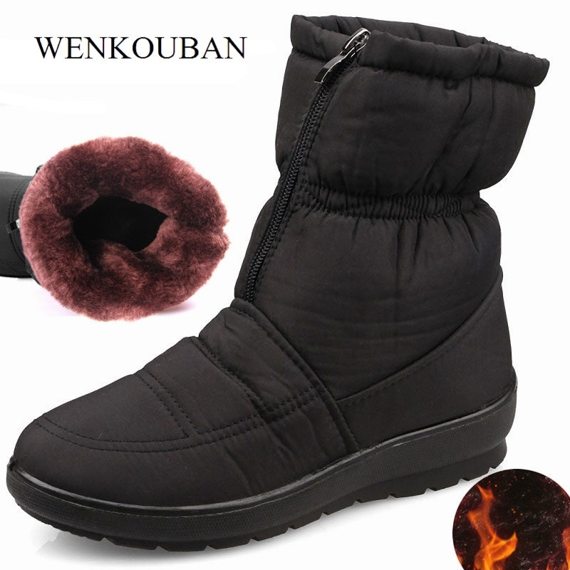 Winter boots ladies shoes thick women snow boots - globaltradeleader
