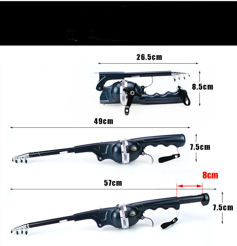 Foldable fishing rod portable pocket throwing rod