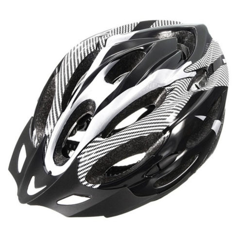 Carbon Fiber Texture Split Helmet Mountain Bike Hat