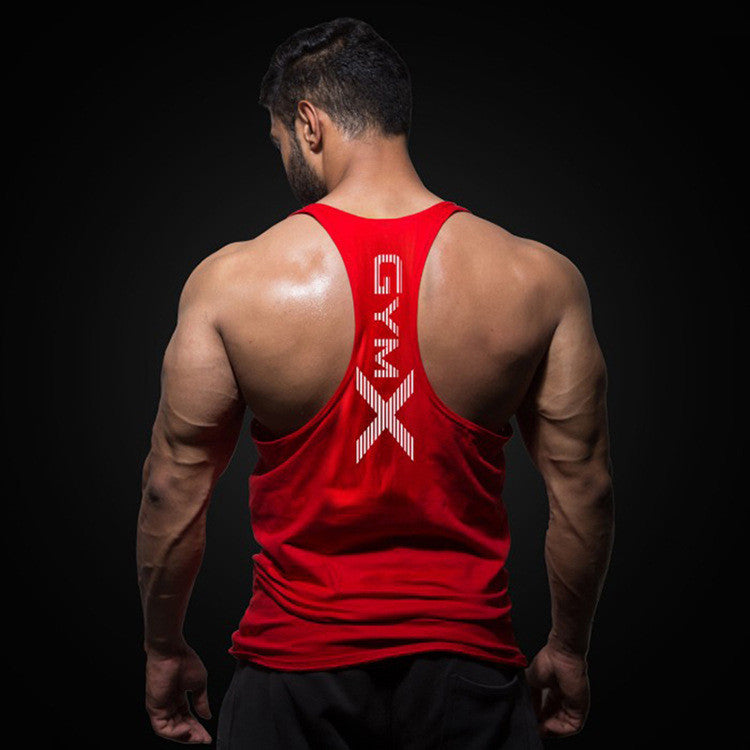 Loose Big Backless Breathable Wicking And Quick-Drying Fitness Vest Men - globaltradeleader