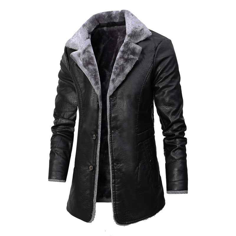 Plush Large Lapel Suit Fur Plush Jacket Men - globaltradeleader