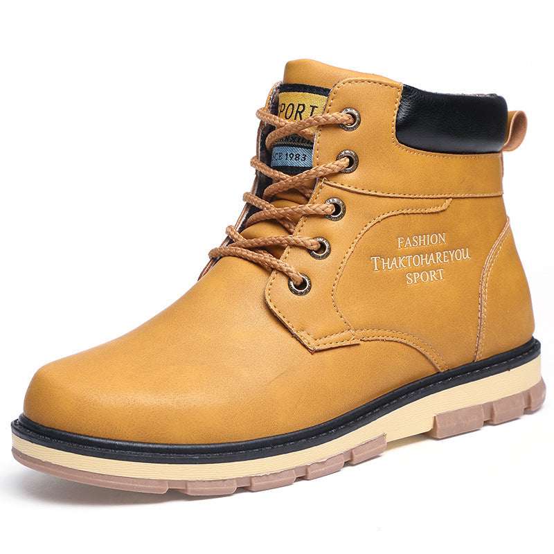 Fashion Shoes Military Boots High-Top Tooling Shoes Men's Short Boots - globaltradeleader