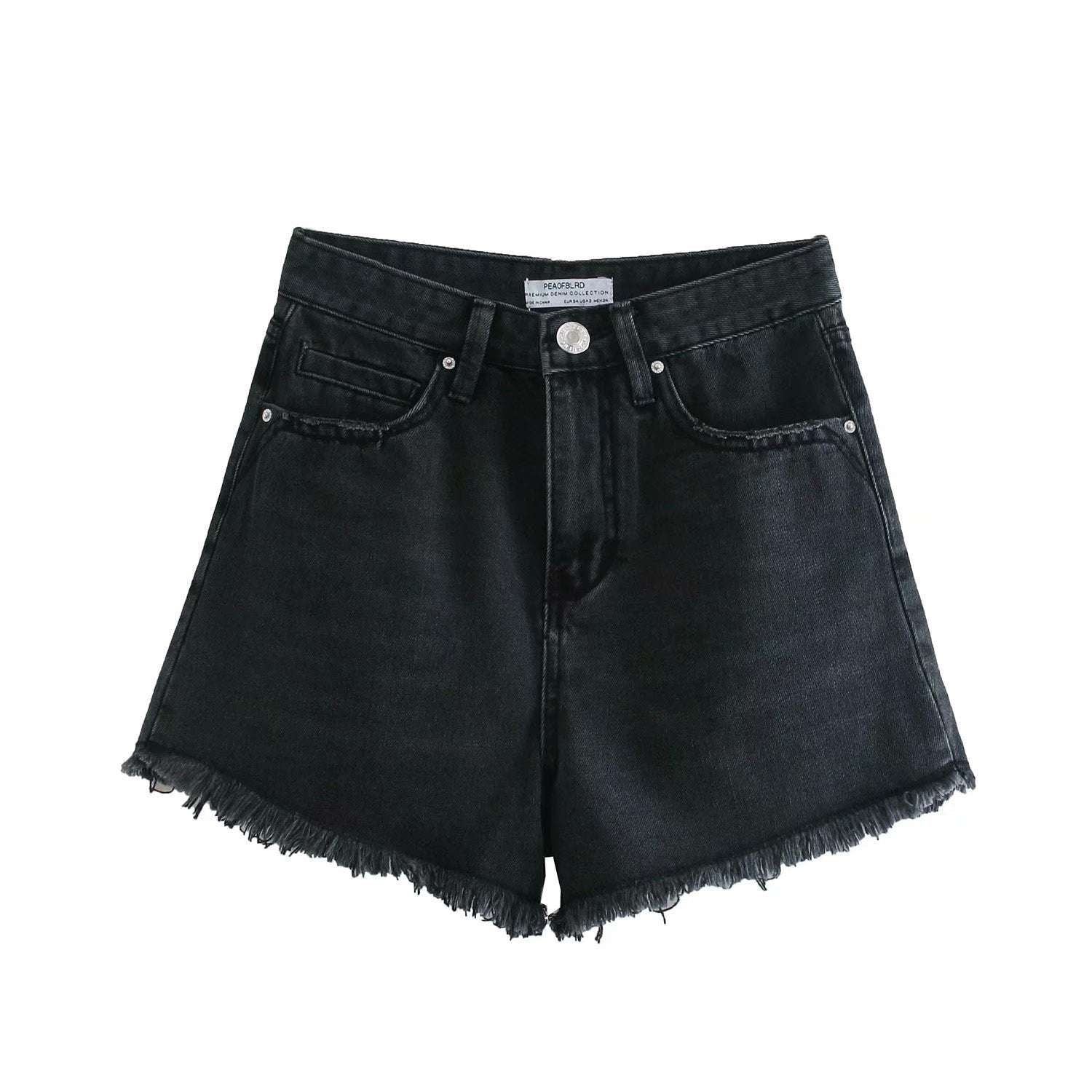 High Waist Retro Trendy Denim Shorts - globaltradeleader