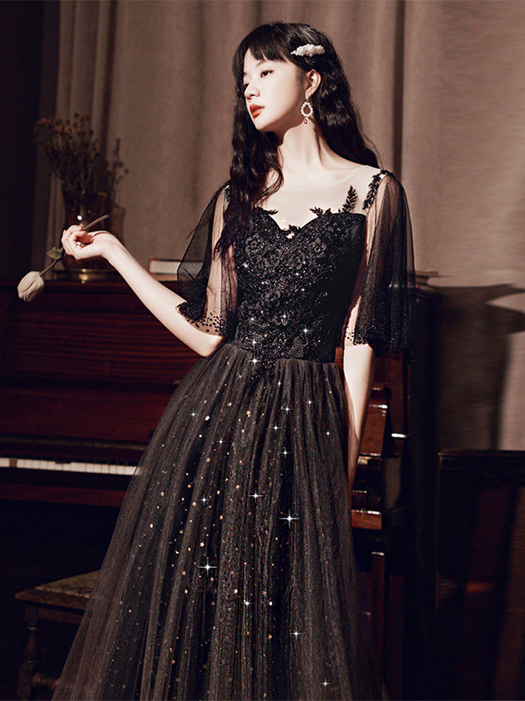 Black Annual French Dinner Dresses - globaltradeleader