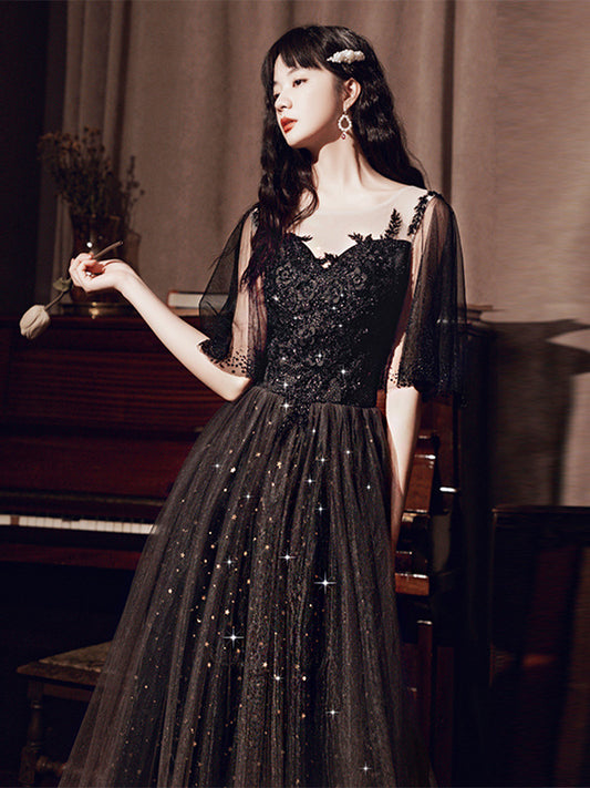 Black Annual French Dinner Dresses - globaltradeleader