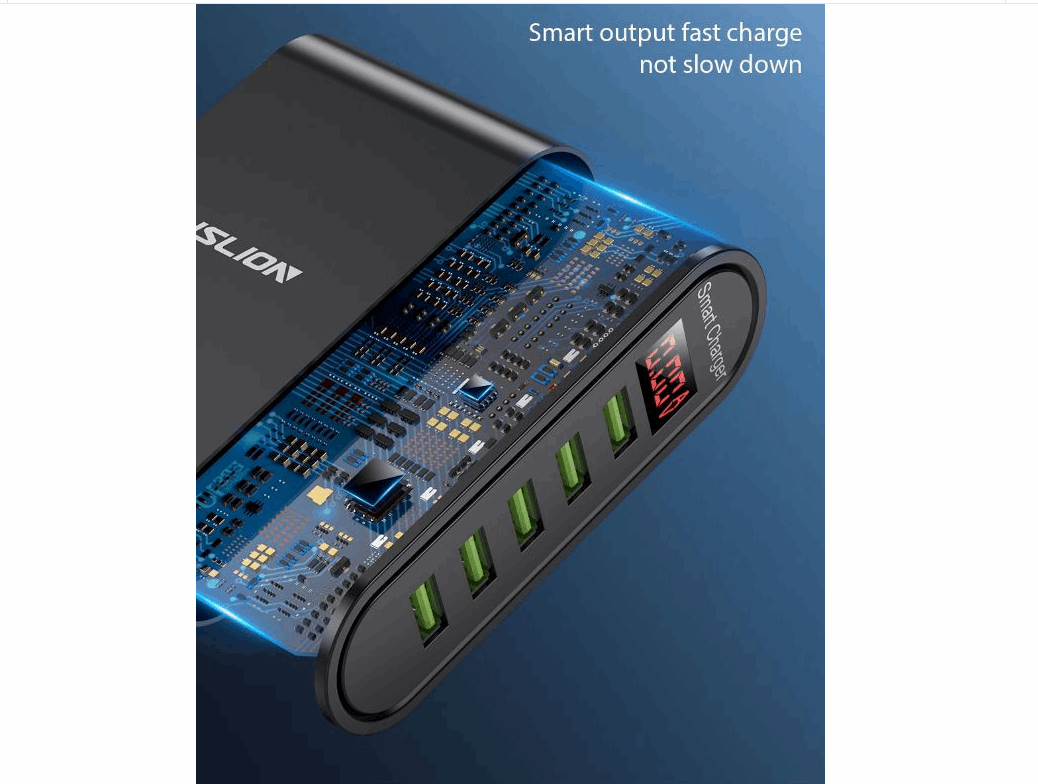 Smart Desktop Led Digital Display Charger