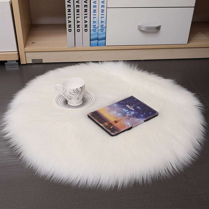 Hair Plush Carpet Floor Mats Household Floor Mats  Wool Round Bedroom Carpets - globaltradeleader