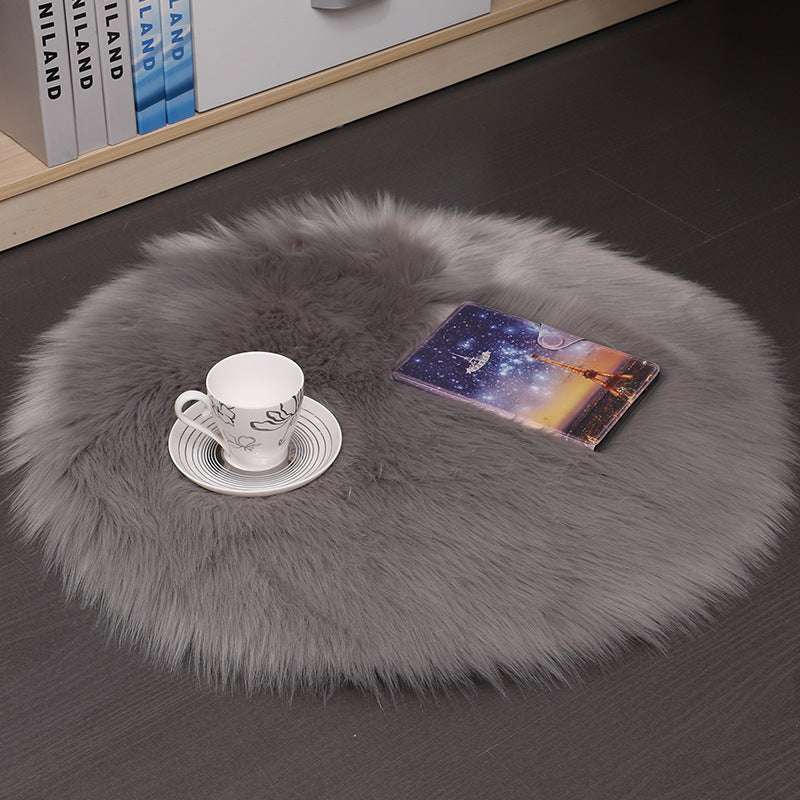 Hair Plush Carpet Floor Mats Household Floor Mats  Wool Round Bedroom Carpets - globaltradeleader
