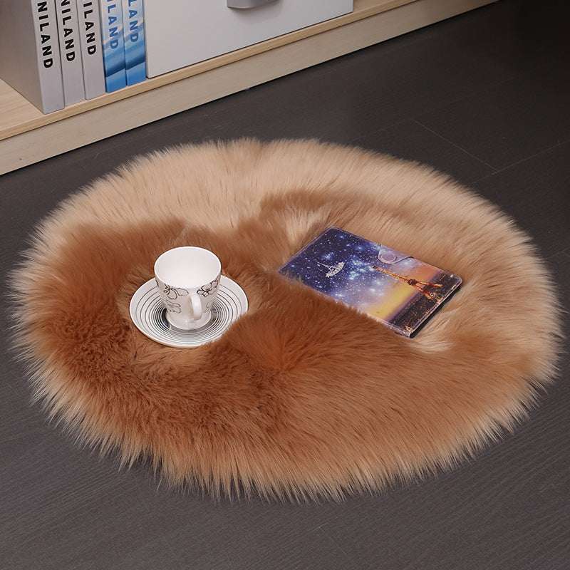 Hair Plush Carpet Floor Mats Household Floor Mats  Wool Round Bedroom Carpets - globaltradeleader