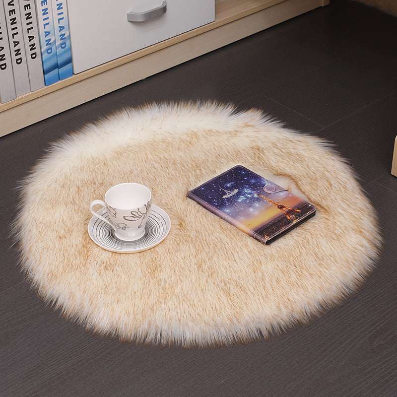 Hair Plush Carpet Floor Mats Household Floor Mats  Wool Round Bedroom Carpets - globaltradeleader