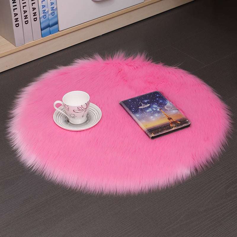 Hair Plush Carpet Floor Mats Household Floor Mats  Wool Round Bedroom Carpets - globaltradeleader