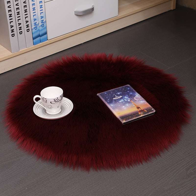 Hair Plush Carpet Floor Mats Household Floor Mats  Wool Round Bedroom Carpets - globaltradeleader