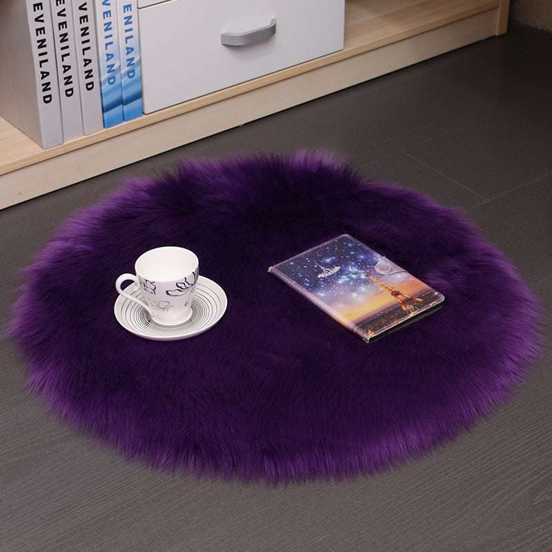 Hair Plush Carpet Floor Mats Household Floor Mats  Wool Round Bedroom Carpets - globaltradeleader