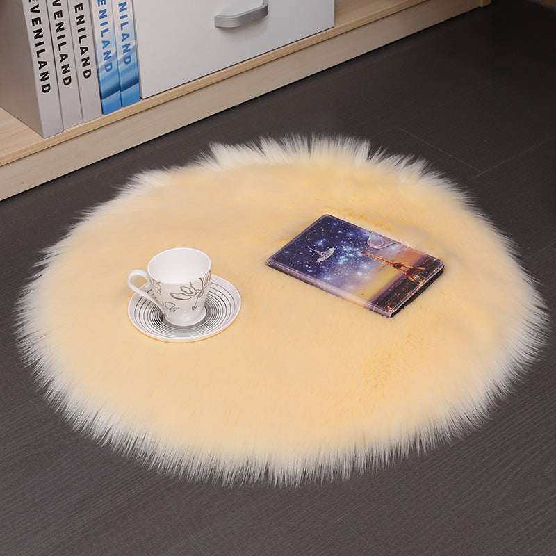 Hair Plush Carpet Floor Mats Household Floor Mats  Wool Round Bedroom Carpets - globaltradeleader