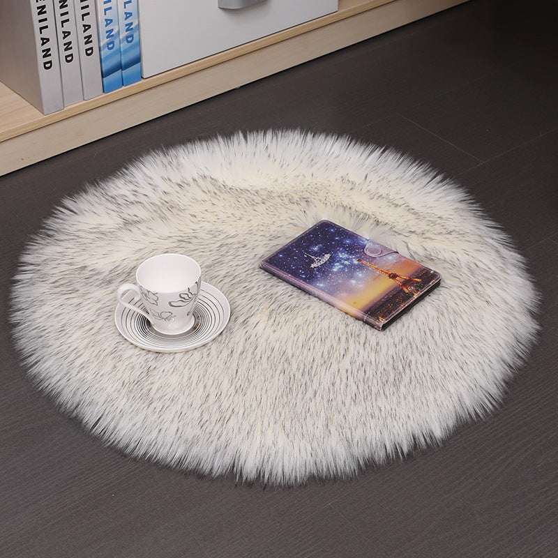 Hair Plush Carpet Floor Mats Household Floor Mats  Wool Round Bedroom Carpets - globaltradeleader