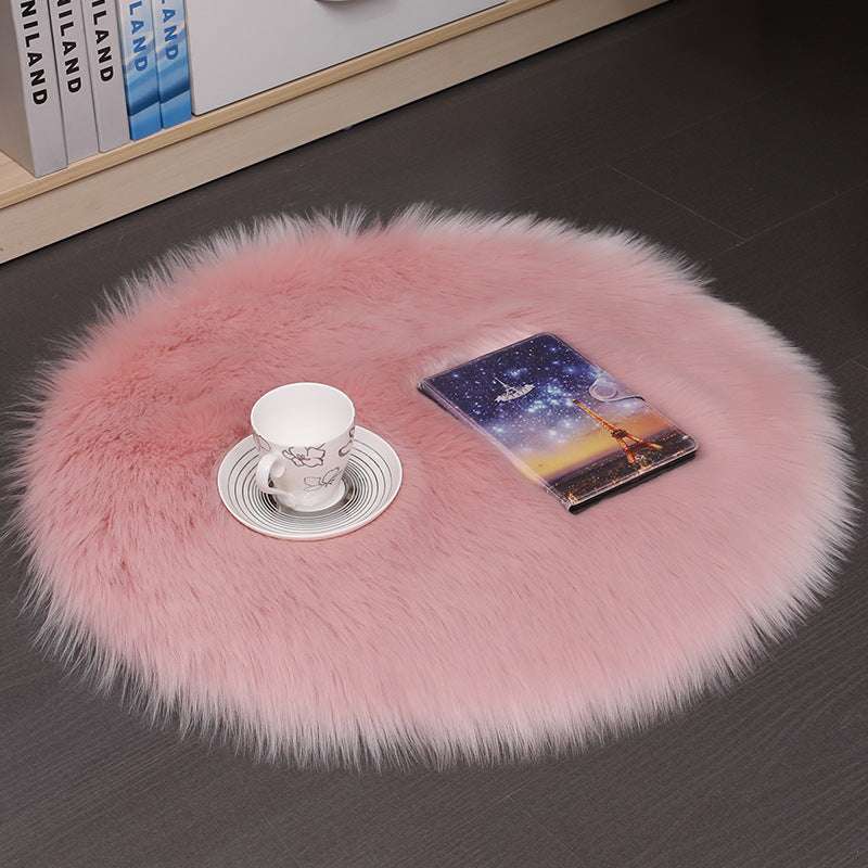 Hair Plush Carpet Floor Mats Household Floor Mats  Wool Round Bedroom Carpets - globaltradeleader