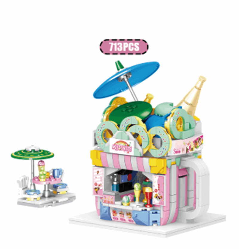 Burger Fruit Pink Girl Assembled Toy Gift