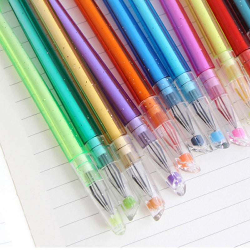 Cute Feather Peacock Color Gel Pen With Replaceable Refill